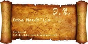 Doba Natália névjegykártya